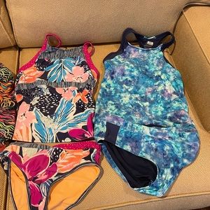 5 Athleta Girl tankinis size 10/12, excellent condition, 2 come w short & bikini